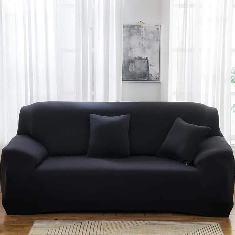 housse canapé moderne gris uni polyestère antibruit coussin lavable machine