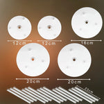 supports gâteau transparents modernes tailles différentes 12 16 20cm barres verticales inclusecake standmulticouchesdiy