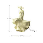 statue moderne or robe chapeau satinée décoration intérieure élégante people moderne résine table