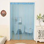 rideau porte transparent franges decoratif or violet rose moderne chambre
