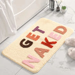 tapis bain antidérapant multicolore moderne lettres relief entrée sol bain adultes polypropylène polyester