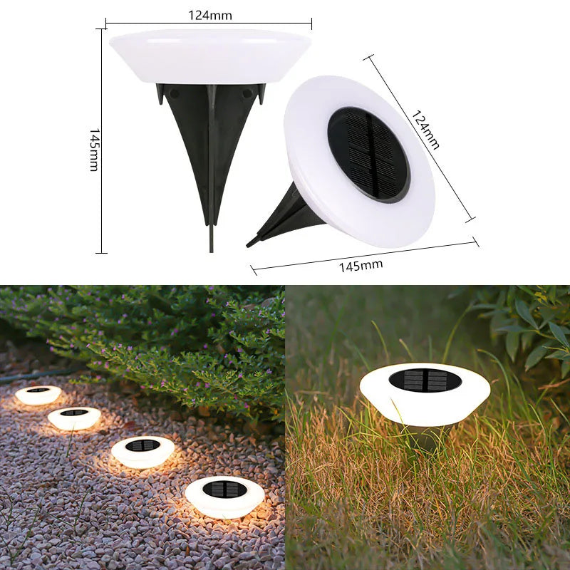lumière solaire led sol ip65 moderne blanc contemporain extérieure jardin allée chemin