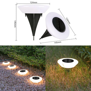 lumière solaire led sol ip65 moderne blanc contemporain extérieure jardin allée chemin