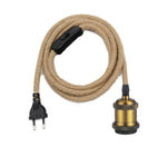 câble électrique suspension 2m 3m interrupteur douille E27 moderne industriel