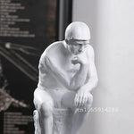 statue penseur rodin résine blanc noir classique art antique décoration intérieure salon