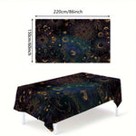 nappe imperméable moderne bleu foncé constellations étoiles restaurant décoration maison festive resistant huile
