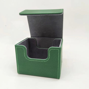 boîtes cartes simili cuir bleu vert turquoise violet modernes rangement jeu collectionnable 100+ capacités