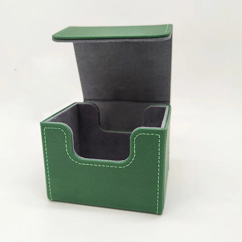 boîtes cartes simili cuir bleu vert turquoise violet modernes rangement jeu collectionnable 100+ capacités