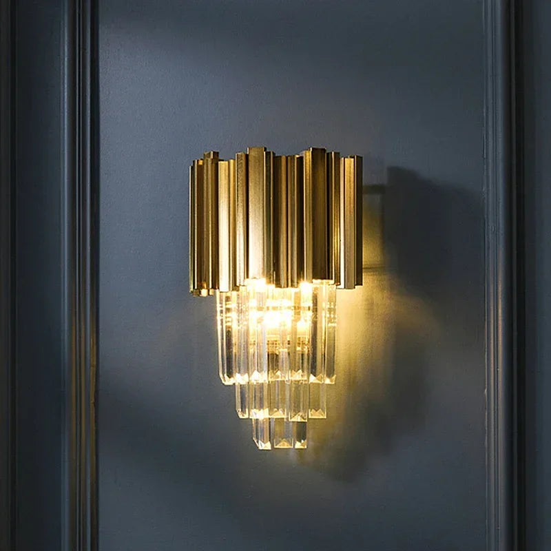 applique murale moderne or transparent tubes horizontaux led 90 260v 249 2000lm chambre salon