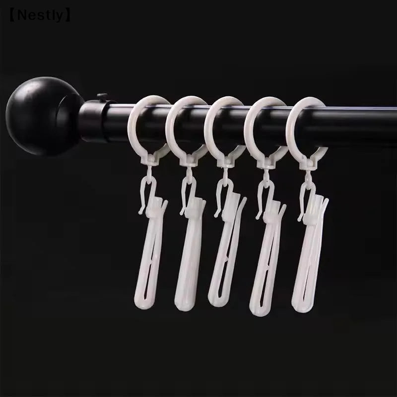 crochets suspension rideau blancs hauteur réglable moderne maison 50pcs lisses opaques