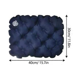 coussin gonflable tufté moderne vert bleu marine gris anti escarres portable camping