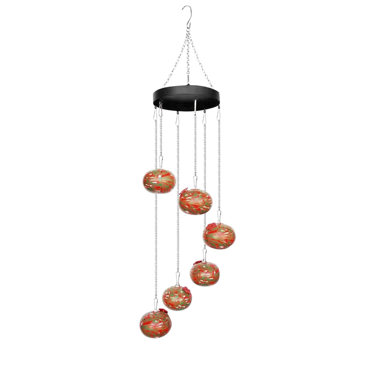 cloche vent moderne motifs floraux crochet métallique multiple couleurs extérieur