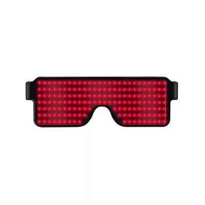 lunettes led rouges bleues vertes modernes technologiques occasion fête anniversaire mariage noël