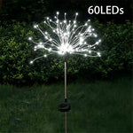 lumières solaires feux d'artifice multicolores modernes extérieures autoinstallation festive led jardin patios cour
