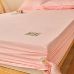 drap housse lit coton blanc uni élastique matelas moderne doux