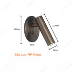 applique murale moderne lampe led articulée chambre coucher salle manger bronze argenté