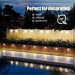 lampes solaires led étanches noires 16pcs moderne clips balustradeextérieur autonomes