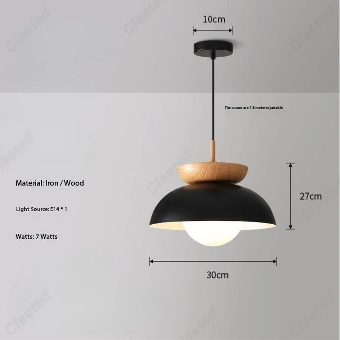 lustre moderne minimaliste suspension blanc noir éclairage salon restaurant chambre
