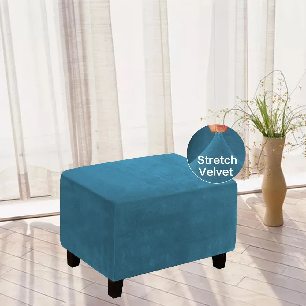 coussin d'appoint velours beige bleu blanc moderne fixations pieds noirs protection meuble spring summer