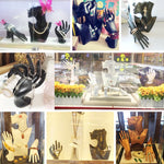 présentoir bijoux mannequin main résine support collier boucles oreilles bracelet bague décoration magasin blanc