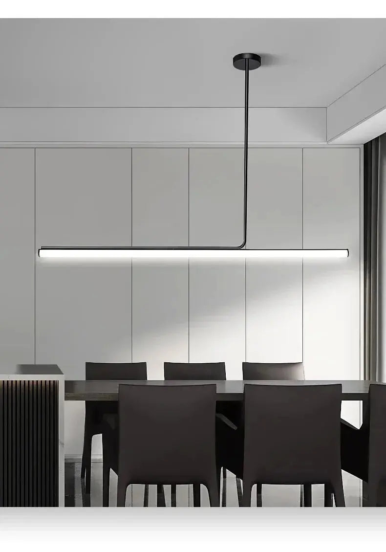 lampe suspendue led moderne noire blanche lisse intérieure table bar
