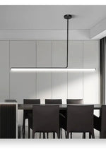 lampe suspendue led moderne noire blanche lisse intérieure table bar