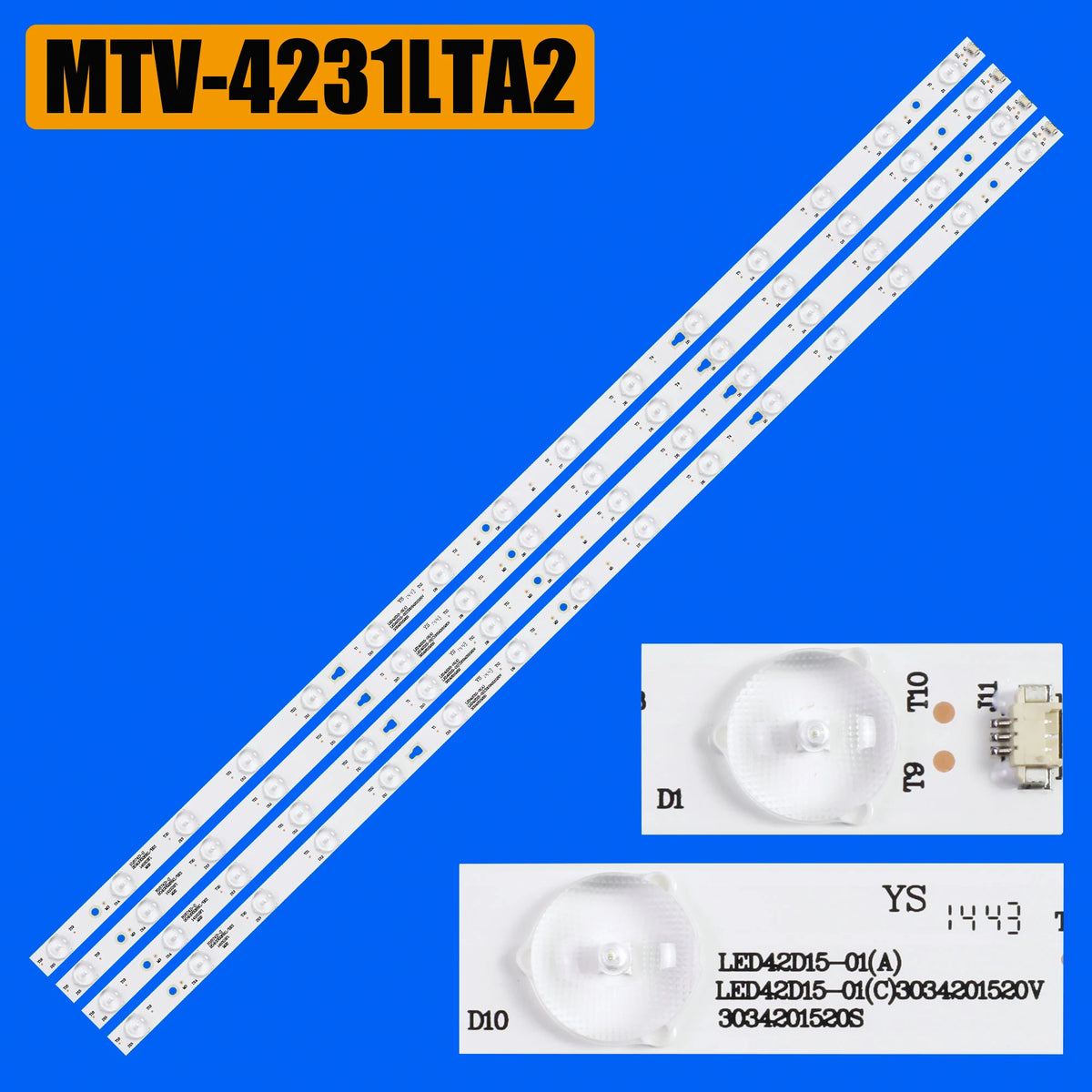 bande rétroéclairage led blanc rondes translucent moderne téléviseur compatible haier fixations connecteurs