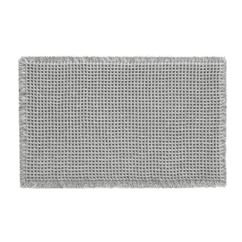 tapis bain anti dérapant microfibre gaufrée moderne beige gris absorbant entrée toilette