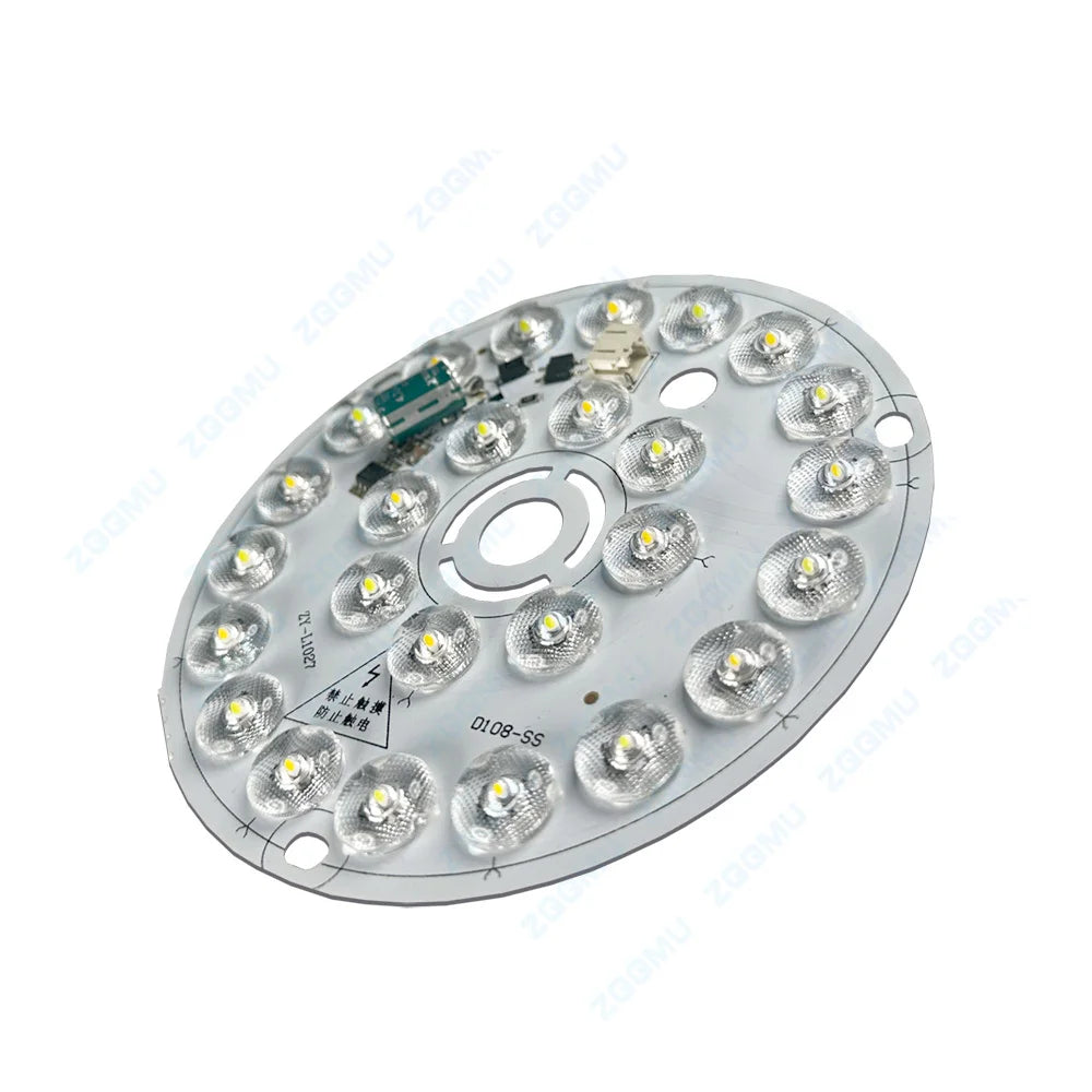 plaque led argentée 6w 12w 14w 6000k 3000k moderne câbles électriques 82mm 108mm 136mm