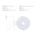 ruban led blanc adhésif dimmable wifi zigbee tuya alexa controleur moderne minimaliste