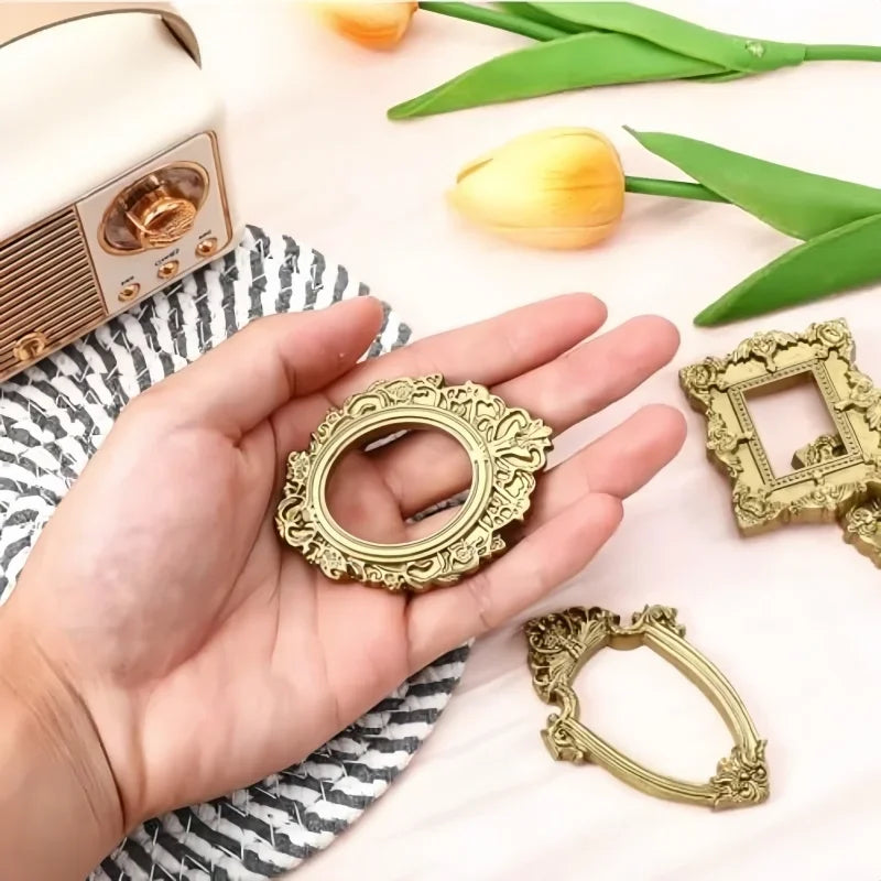 cadres photo or baroque décoration vintage bijoux fantaisie ovales rectangles carrés