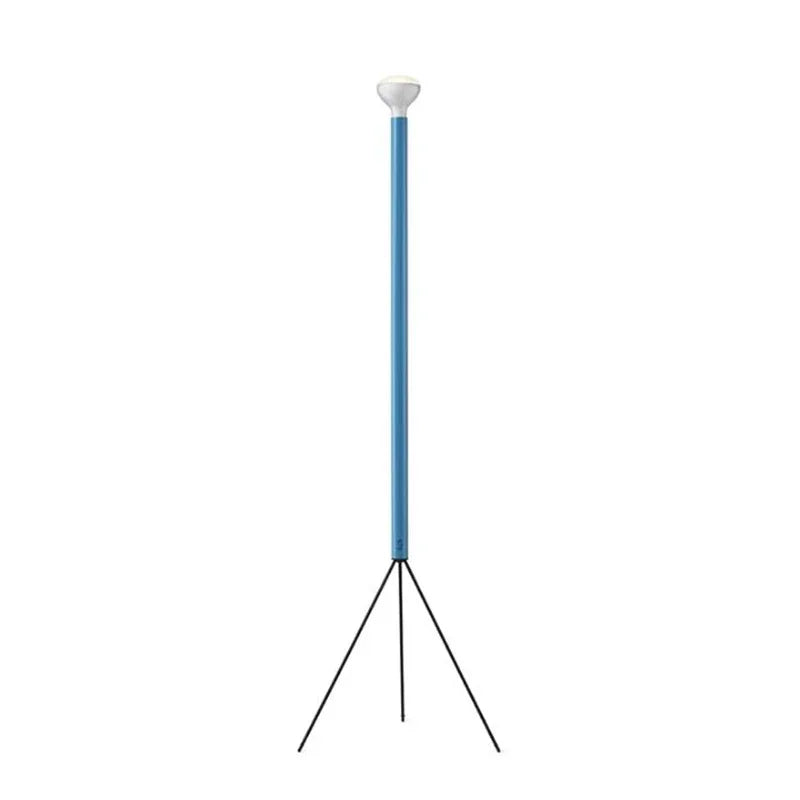 lampadaire moderne minimaliste trépied blanc abat jour sphérique led rouge jaune vert bleu noir