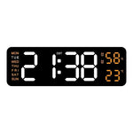 horloge numérique murale led noir bleu vert affichage temperature humidite réveil électronique aiguille moderne