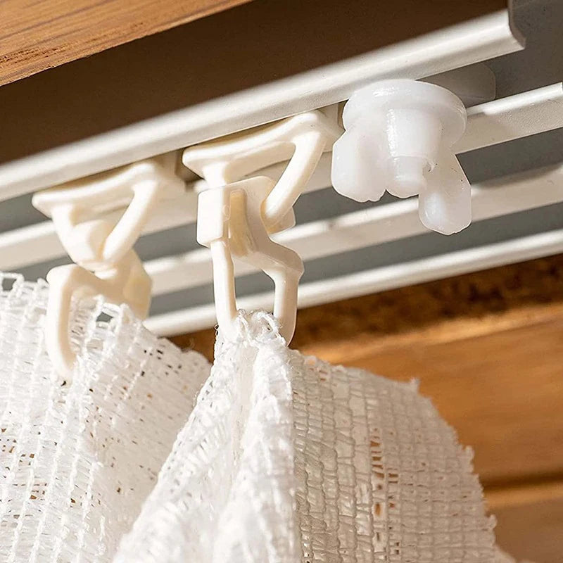 clips rideau blancs modernes adhésifs ensemble 20 pièces facile draperies