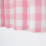rideaux vichy rose blanc farmhouse semi transparent fenetre chambre moderne polyester