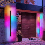 Applique murale extérieure étanche IP65 RGB noire en aluminium
