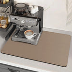 tapis protection machine anti goutte cuisine moderne rectangulaire absorption eau noir bleu