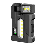 lampe travail rechargeable usb 1200 lumens zoomable clip magnétique gris moderne