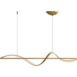 suspension lumineuse or ondulé contemporain câbles suspendus 120cm 140cm 160cm led dimmable