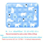 tapis refroidissement animal flocons neige polaire bleu clair moderne double bouchon orifice remplissage sécuritéintérieur