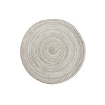 napperon rond lin tissé motif spirale rustique dessous verre anti brûlure table
