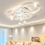 suspension lumineuse moderne chandelier led blanc noir or abstraite chambre salon