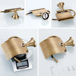 accessoires salle bain bronze finition brossé vis fixations classiques or satiné texture satinée