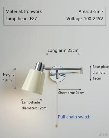 lampe murale conique moderne blanc fixée mur éclairage led quotidien