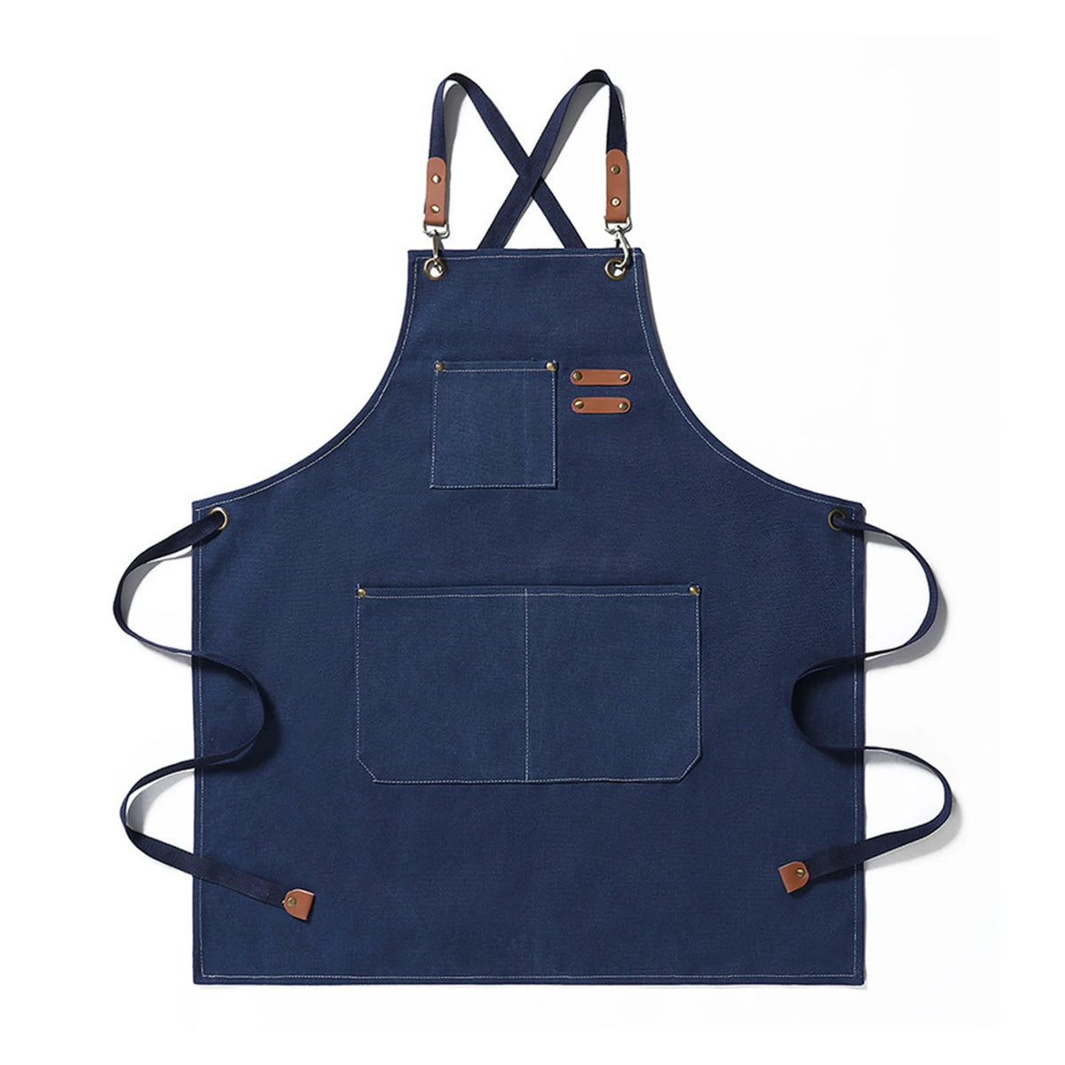tablier toile résistant graisse poche avant cuir élégants ocassion cuisine barbecue restaurant durable lavable