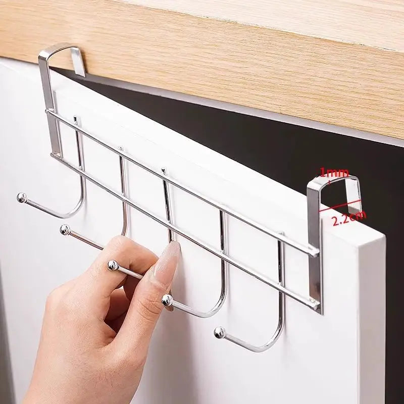 porte serviettes mural moderne argenté lisse clips crochets fixations suspension