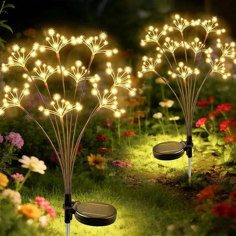 lampe solaire décorative fleurs artificielles lumineuses moderne noir multicolore led jardin extérieur fixée piquet