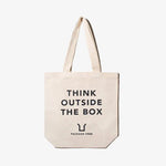 sac main décontracté toile coton imprimé logo personnalisable noir blanc beige simple pratique