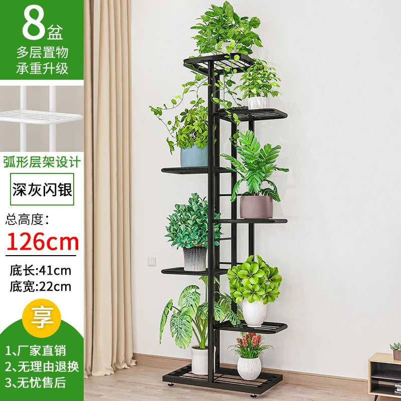 étagère plantes niveaux métal vis fixation moderne minimaliste balcon jardinDecoration