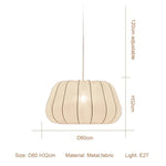lampe suspendue tissu blanc rayures moderne salon chambre chaîne flux lumineux 249 2000 volts